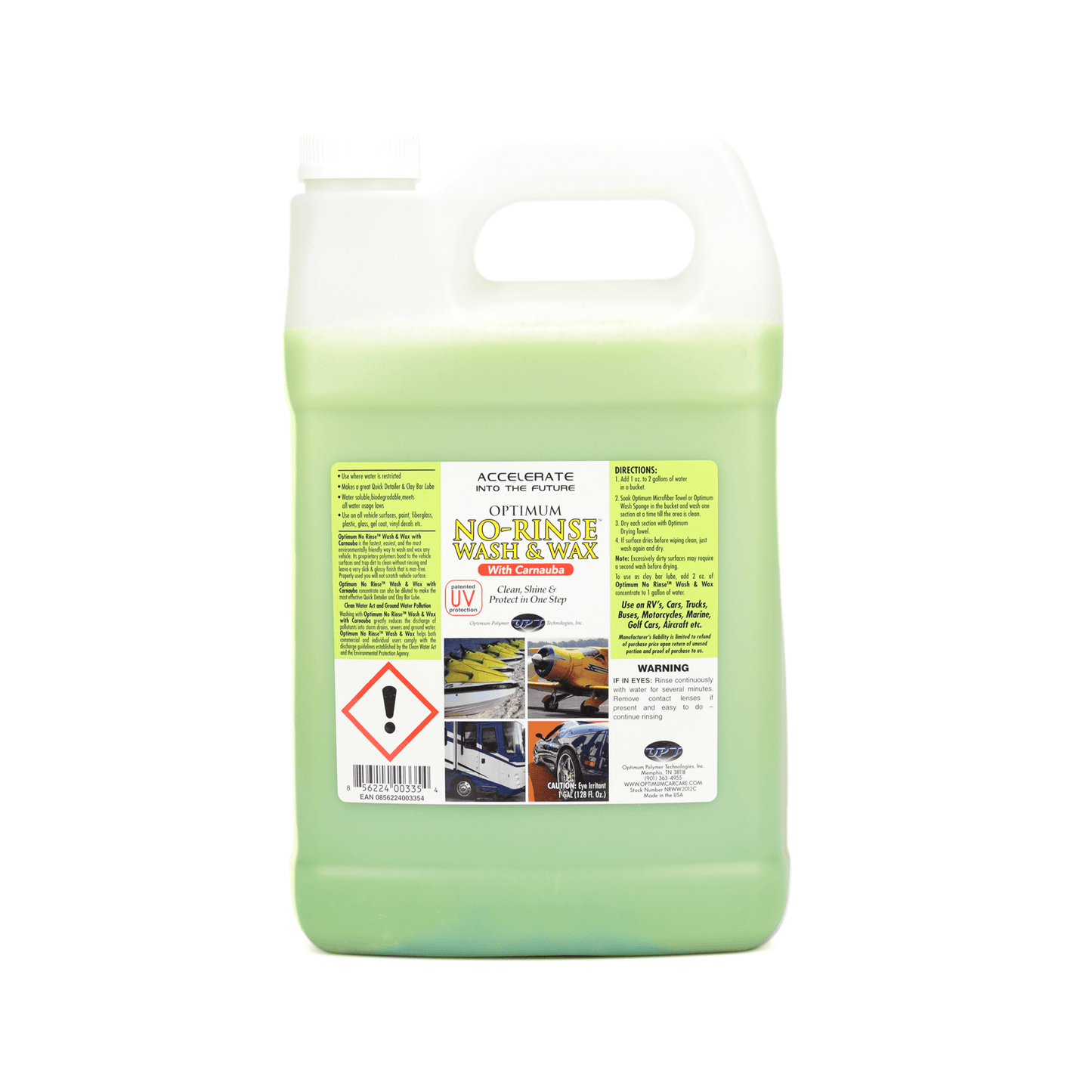 Optimum No Rinse™ Wash & Wax – Lavagem Rápida com Proteção de Cera Integrada