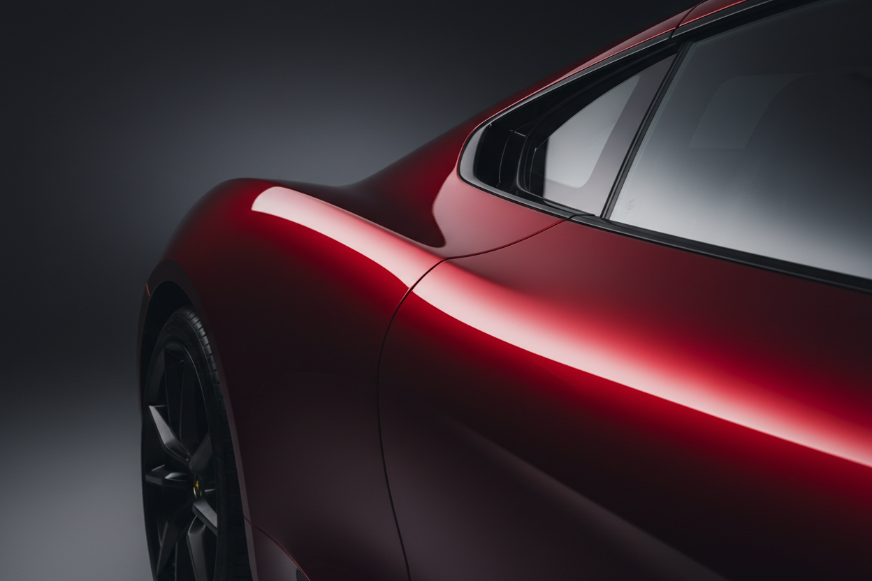 outra imagem, não pode mostrar qualquer tipo de possibilidade. O carro em vermelho vivo, onde as pessoas consigam perceber a profundidade na cor