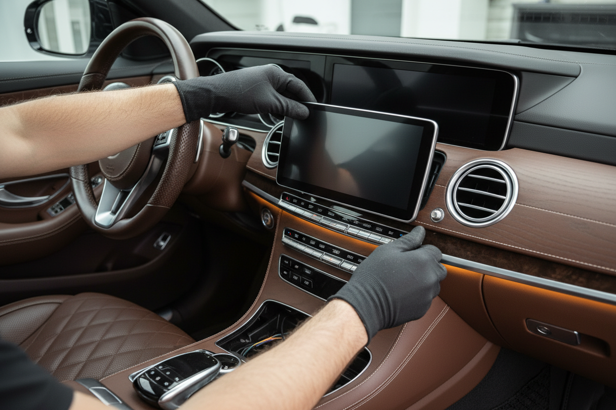 refaz, tem de aparecer nem que seja umas mãos tipo a colocar um radio android no tablier de um carro luxuoso