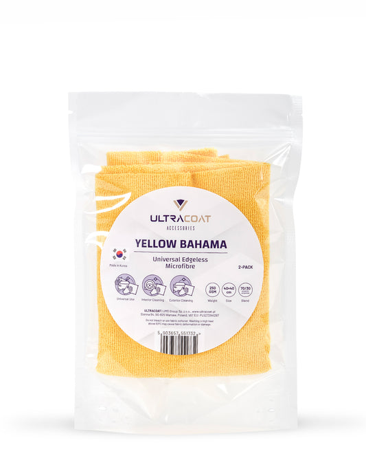 Ultracoat Yellow Bahama 250 GSM Microfibre 2-Pack